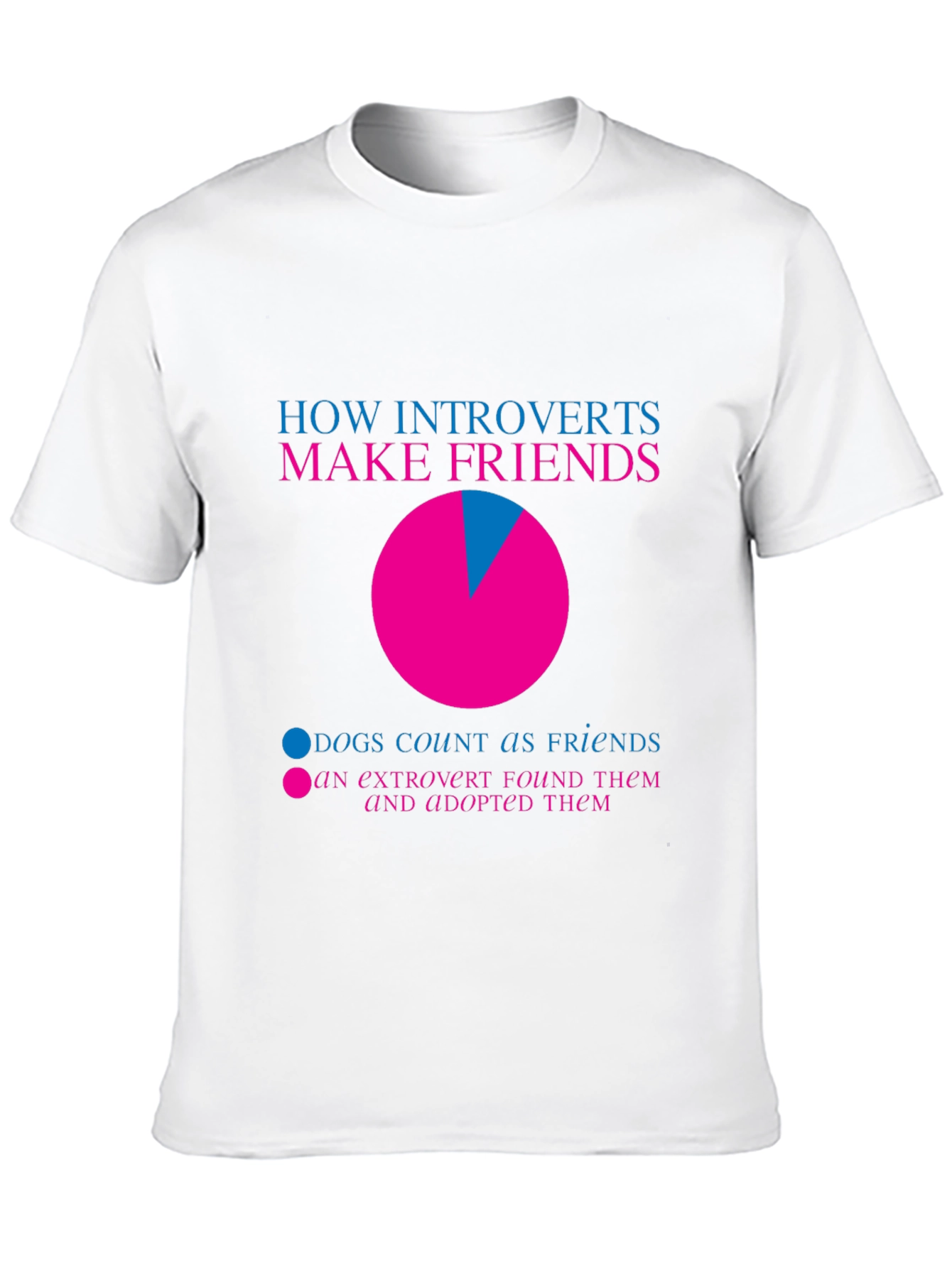 Introvert Friends Pie Chart T-Shirt