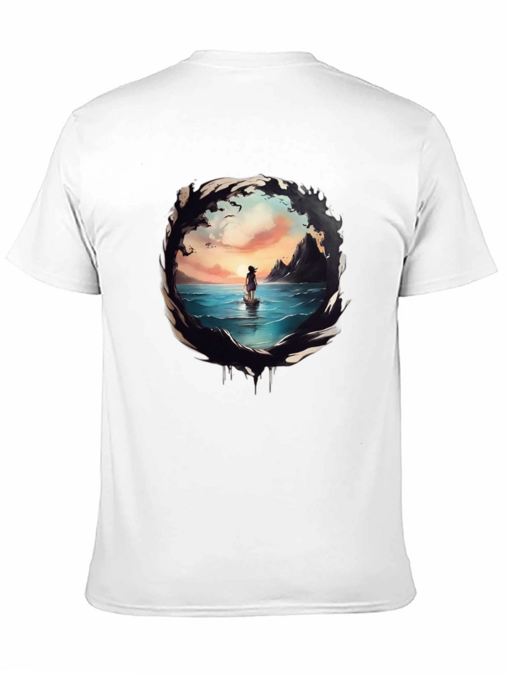 Ocean Vista Graphic Tee - Black