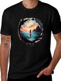 Ocean Vista Graphic Tee - Black