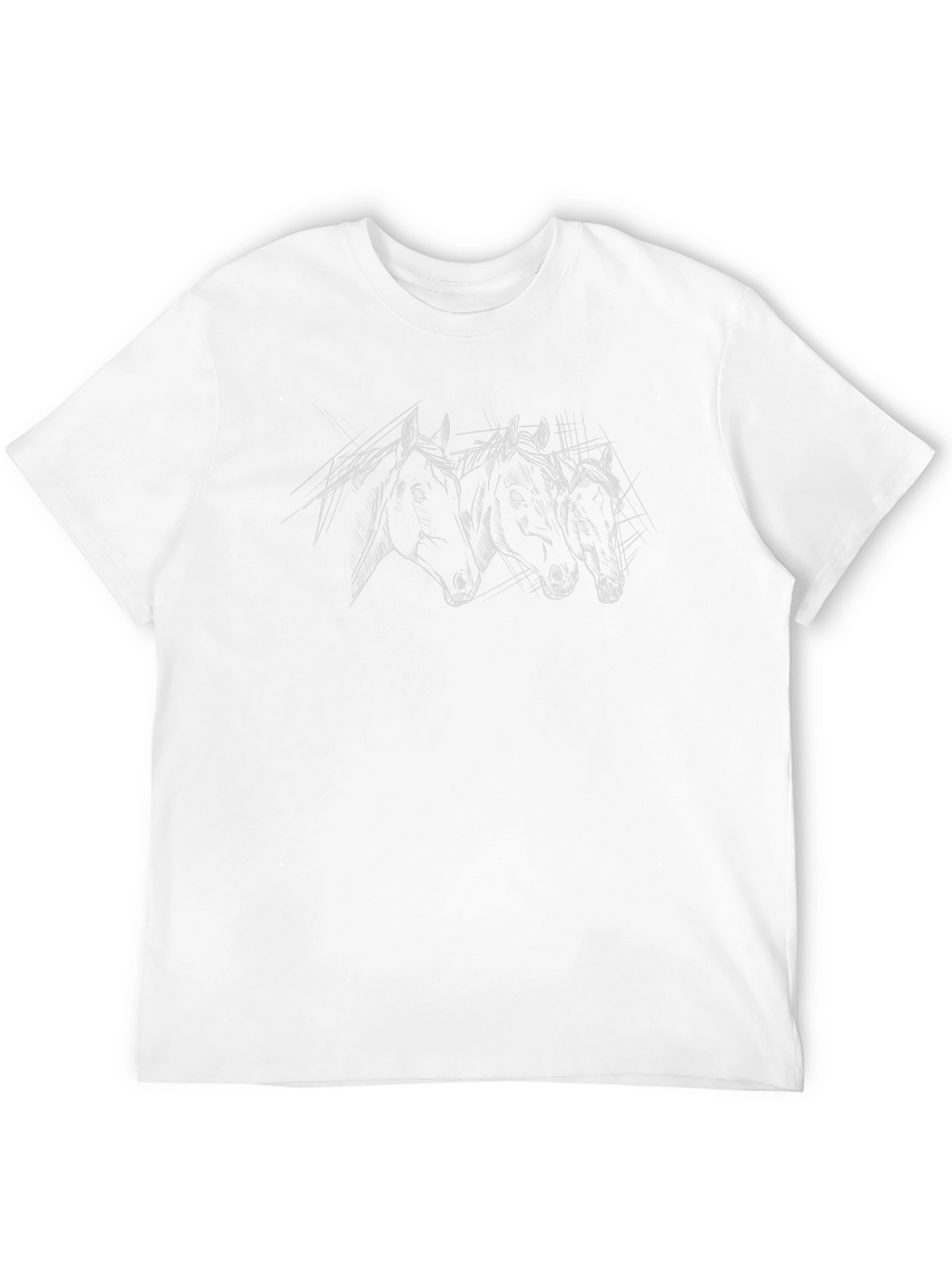 Three Horses Black T-Shirt