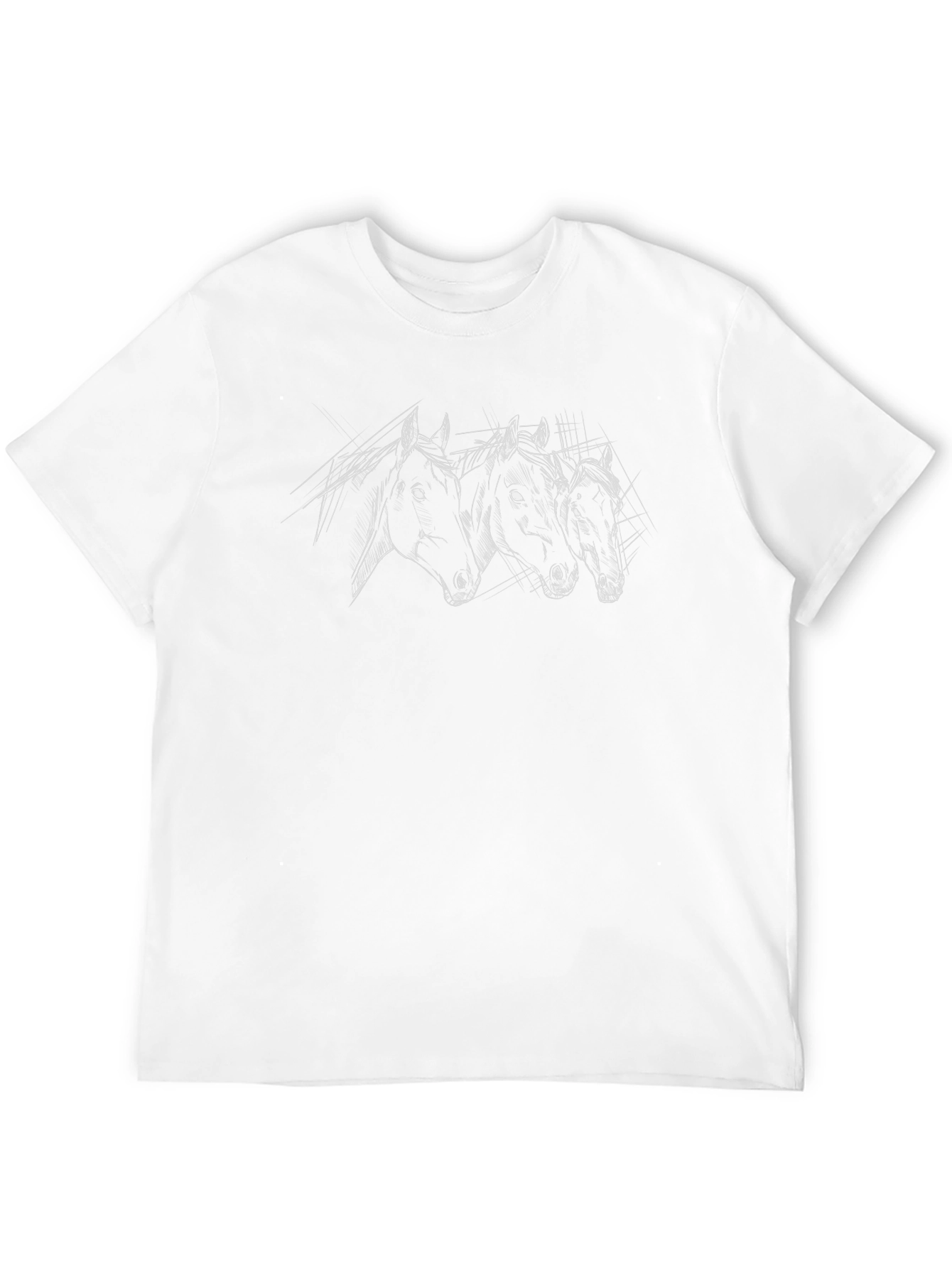 Three Horses Black T-Shirt