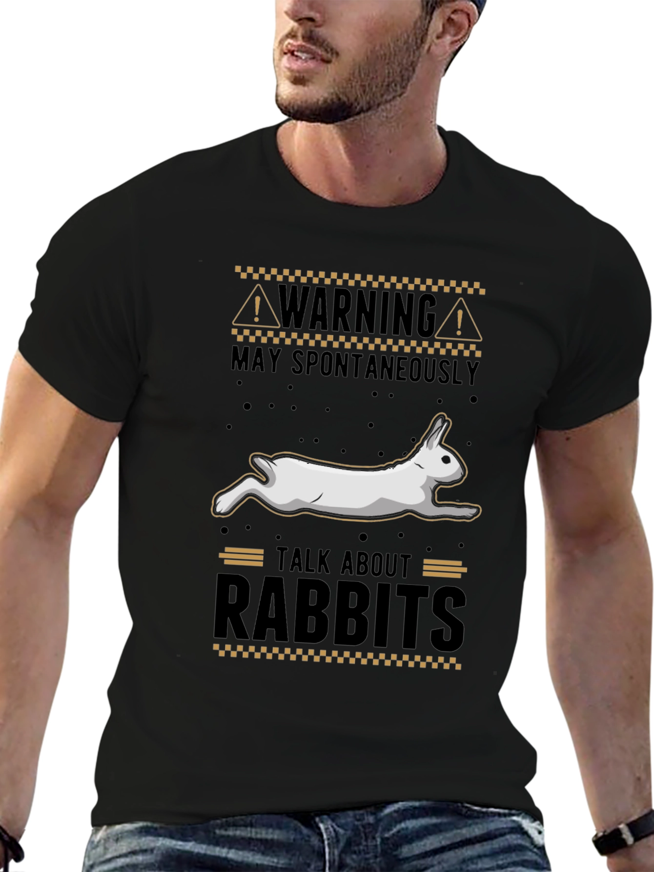 Warning May Spontaneously Talk About Rabbits T-Shirt