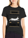 Warning May Spontaneously Talk About Rabbits T-Shirt