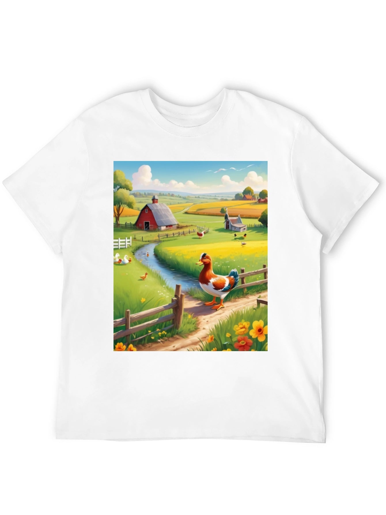 Farm Duck Graphic Tee - Countryside Charm