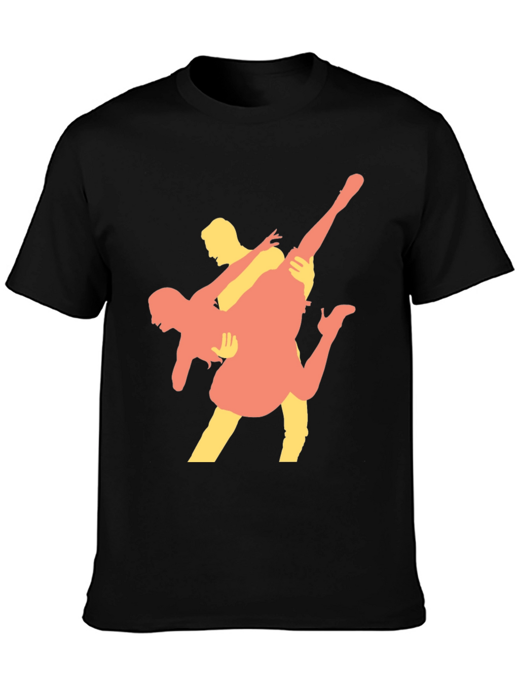 Dancing Couple Graphic Tee - Black T-Shirt