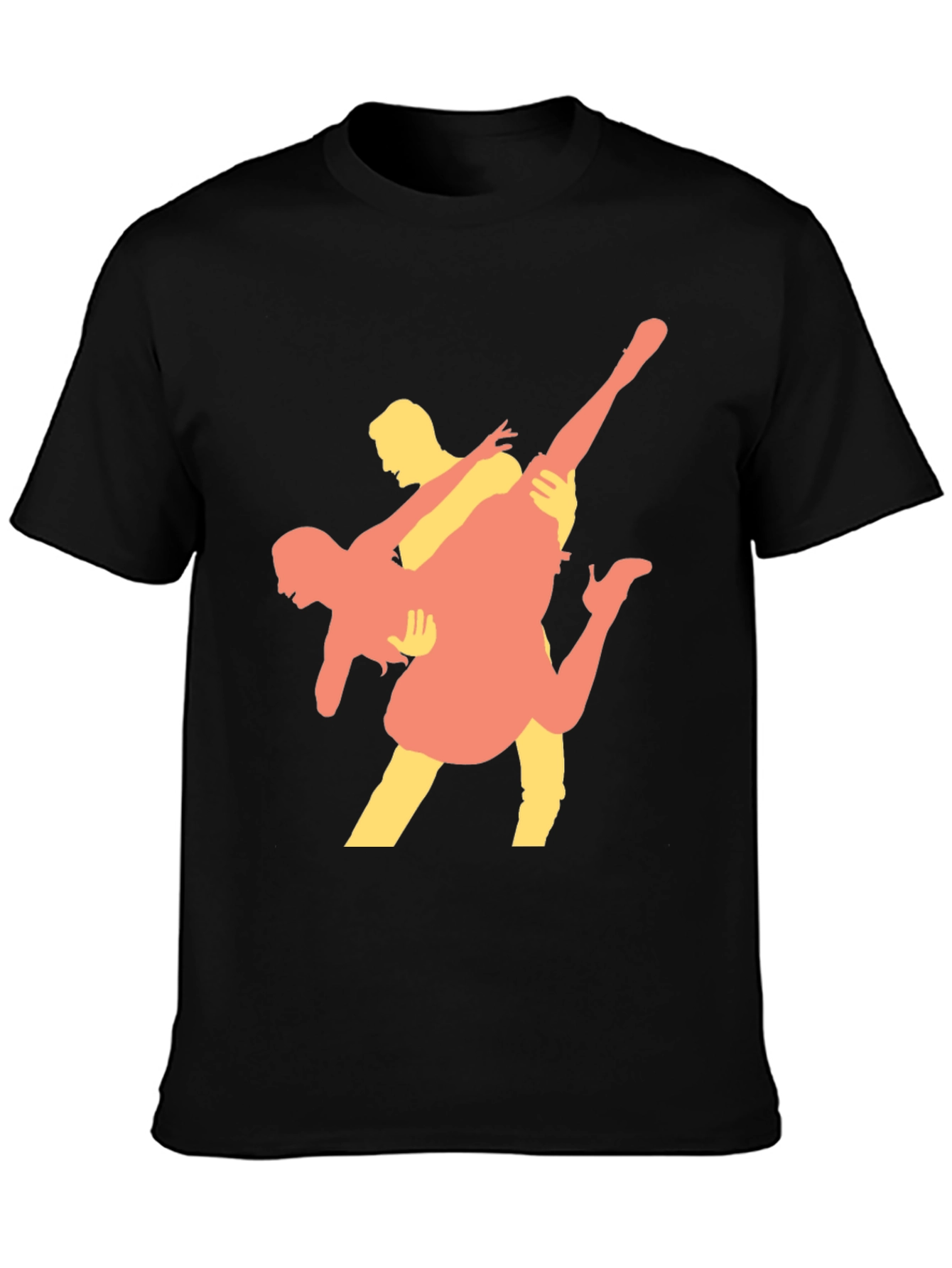 Dancing Couple Graphic Tee - Black T-Shirt