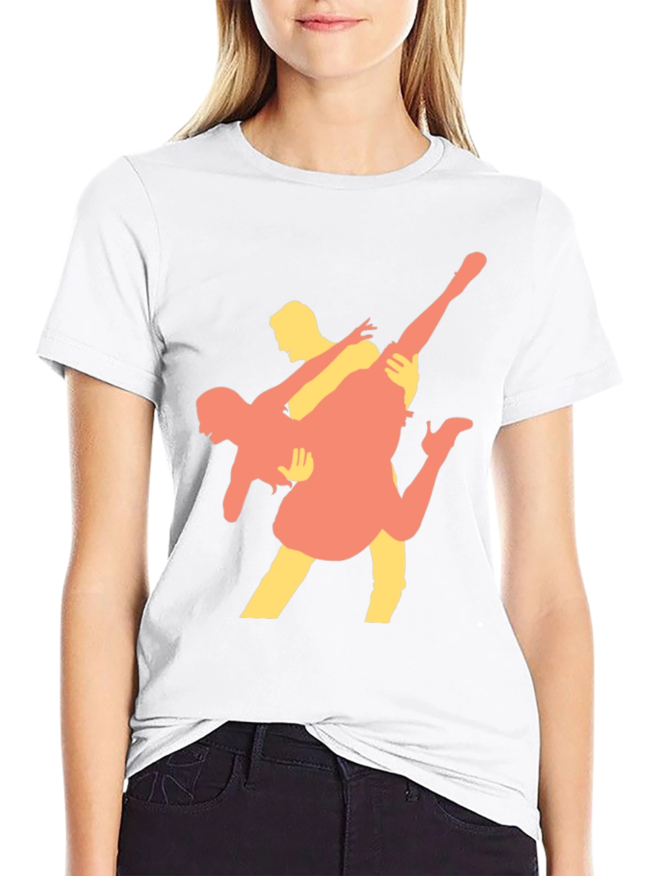 Dancing Couple Graphic Tee - Black T-Shirt