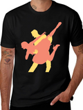 Dancing Couple Graphic Tee - Black T-Shirt