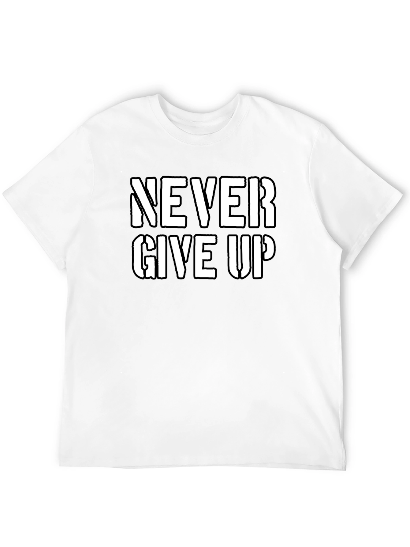 Never Give Up Graphic Tee - Motivational Shirt