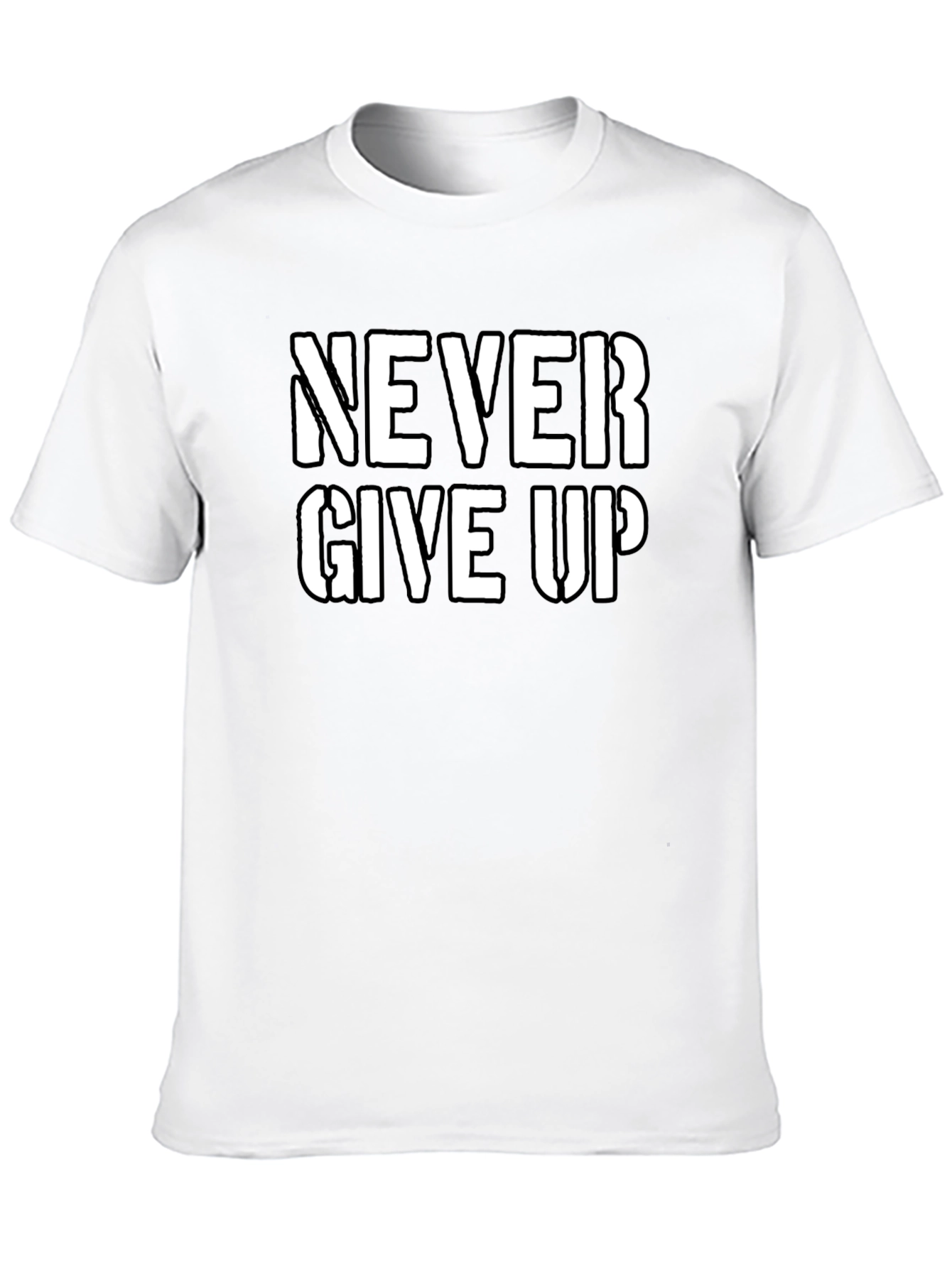 Never Give Up Graphic Tee - Motivational Shirt