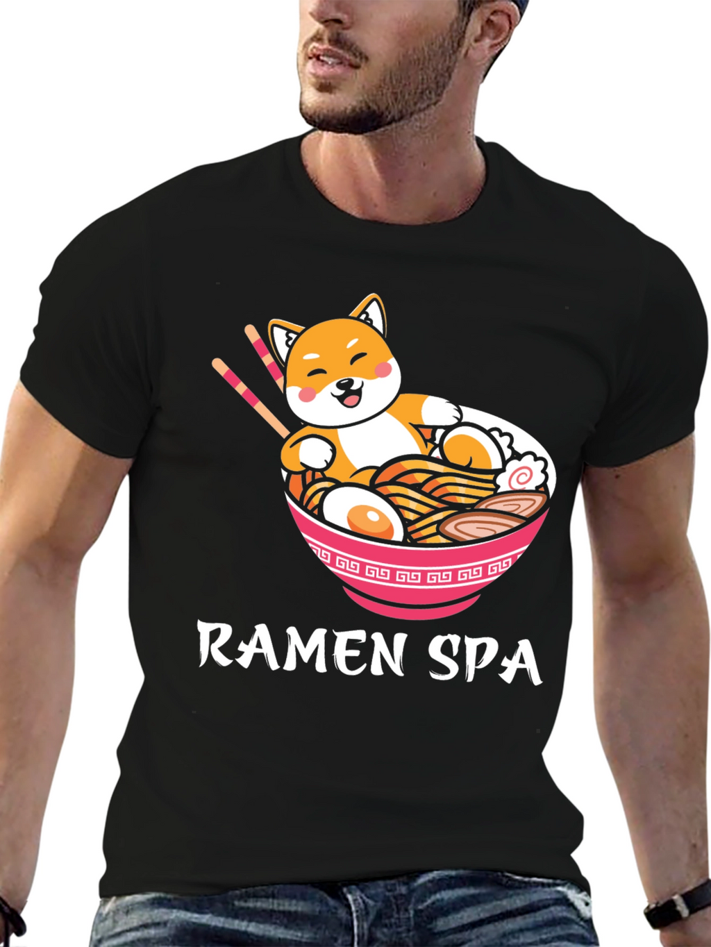 Ramen Spa T-Shirt Shiba Inu Japanese Noodles