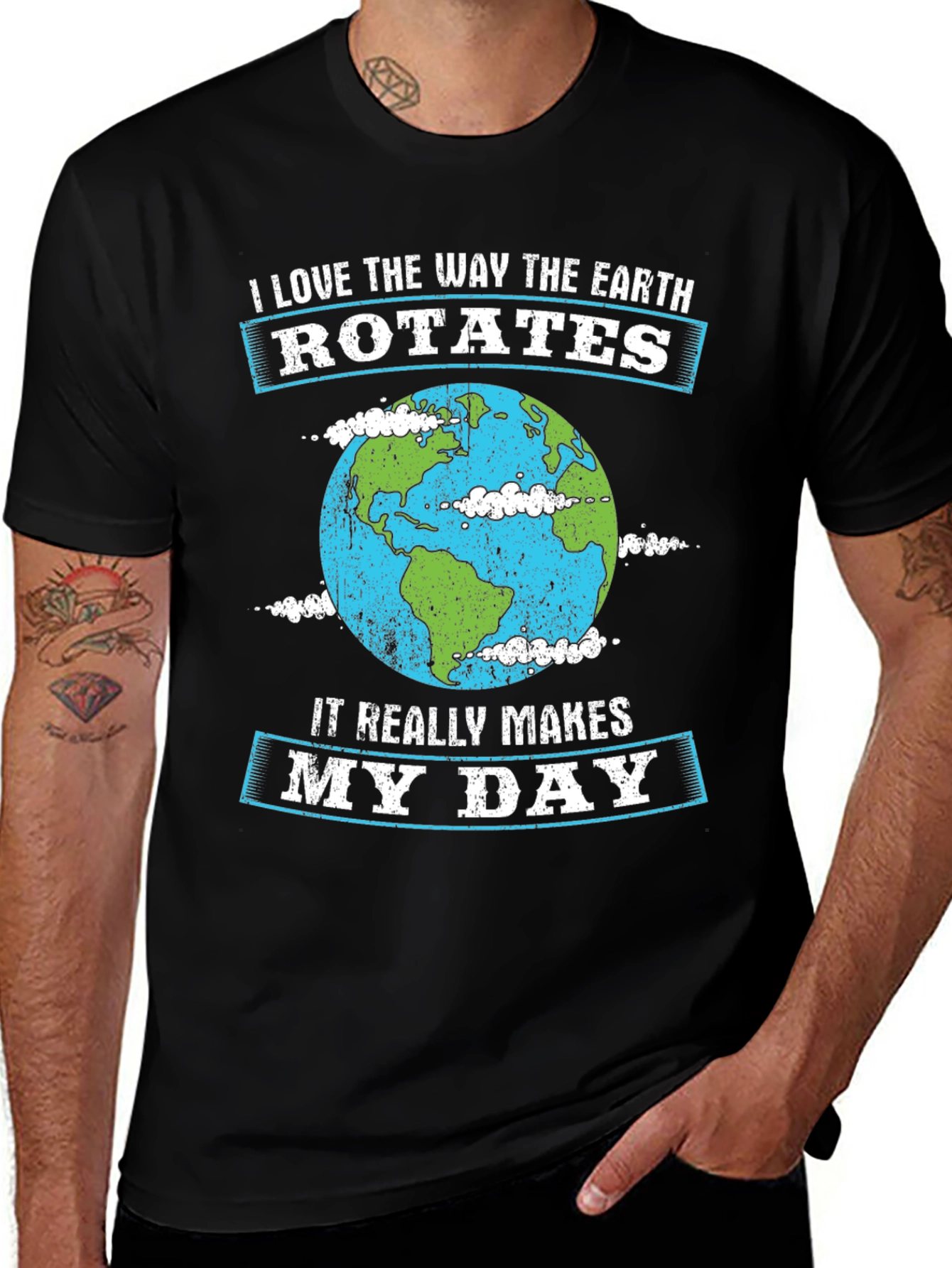 Earth Rotation T-Shirt - Makes My Day