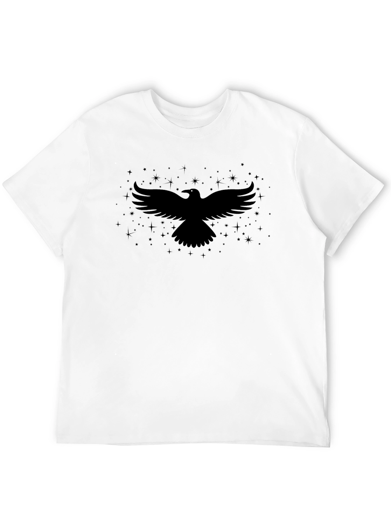 Raven Silhouette T-Shirt - Black Bird Graphic Tee