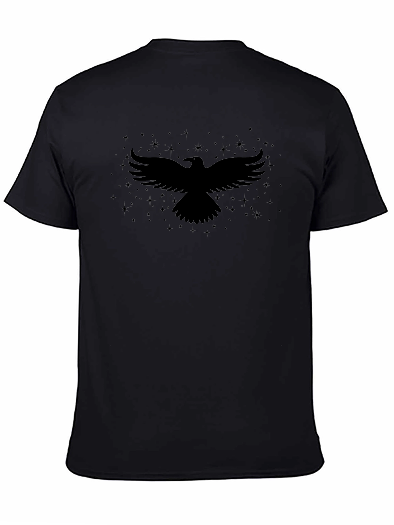 Raven Silhouette T-Shirt - Black Bird Graphic Tee
