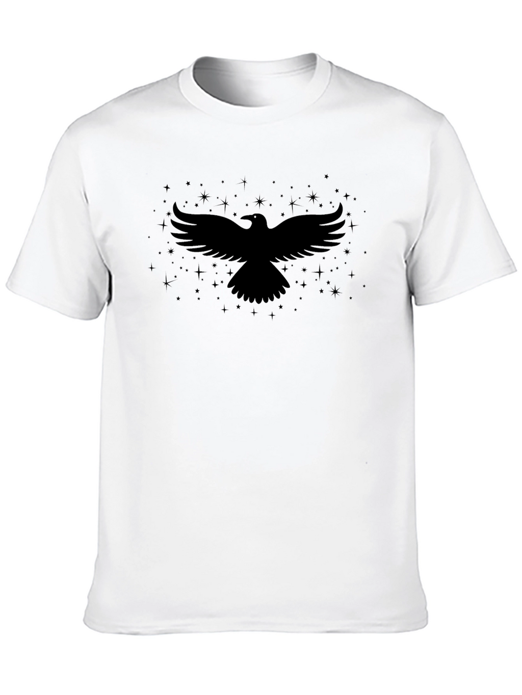 Raven Silhouette T-Shirt - Black Bird Graphic Tee