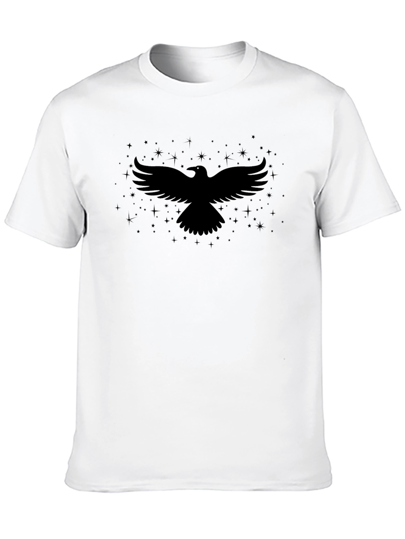 Raven Silhouette T-Shirt - Black Bird Graphic Tee