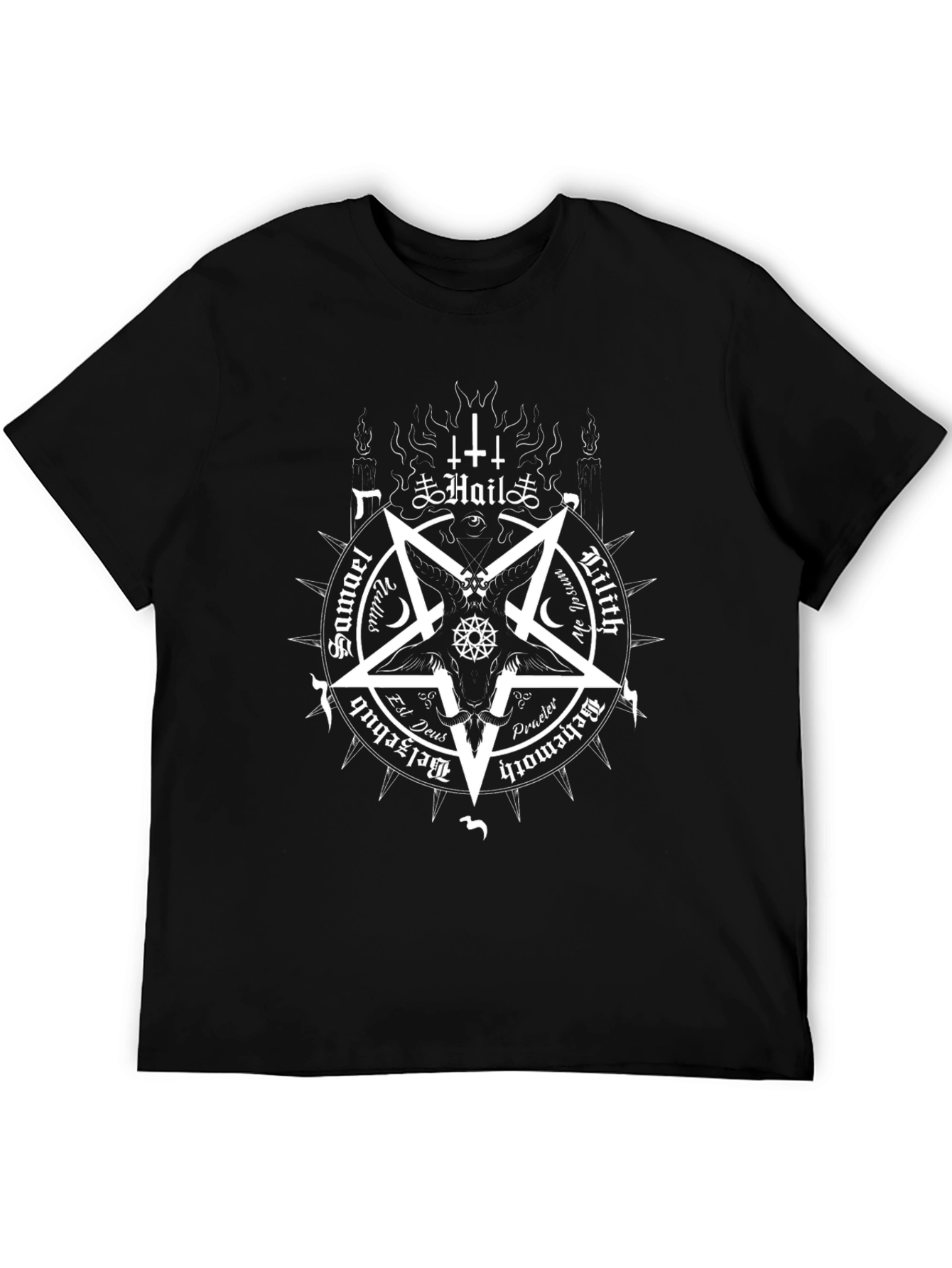 Occult Satanic Pentagram T-Shirt - Black
