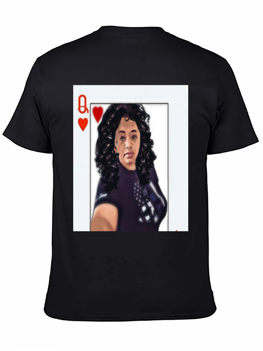 Queen of Hearts Graphic Tee - Black
