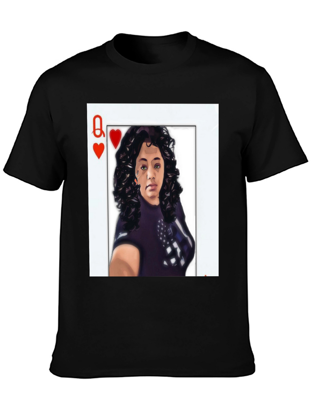 Queen of Hearts Graphic Tee - Black