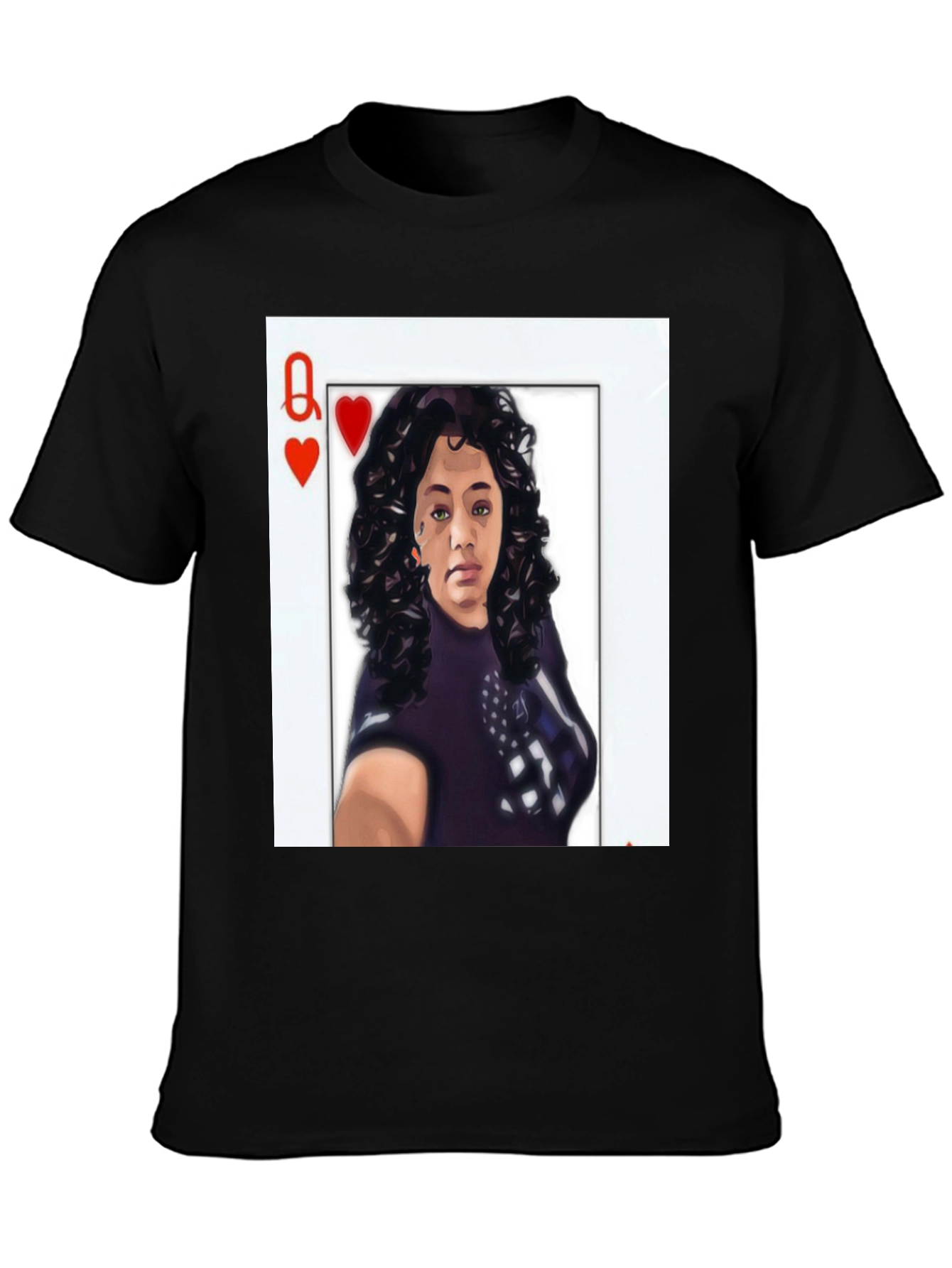 Queen of Hearts Graphic Tee - Black