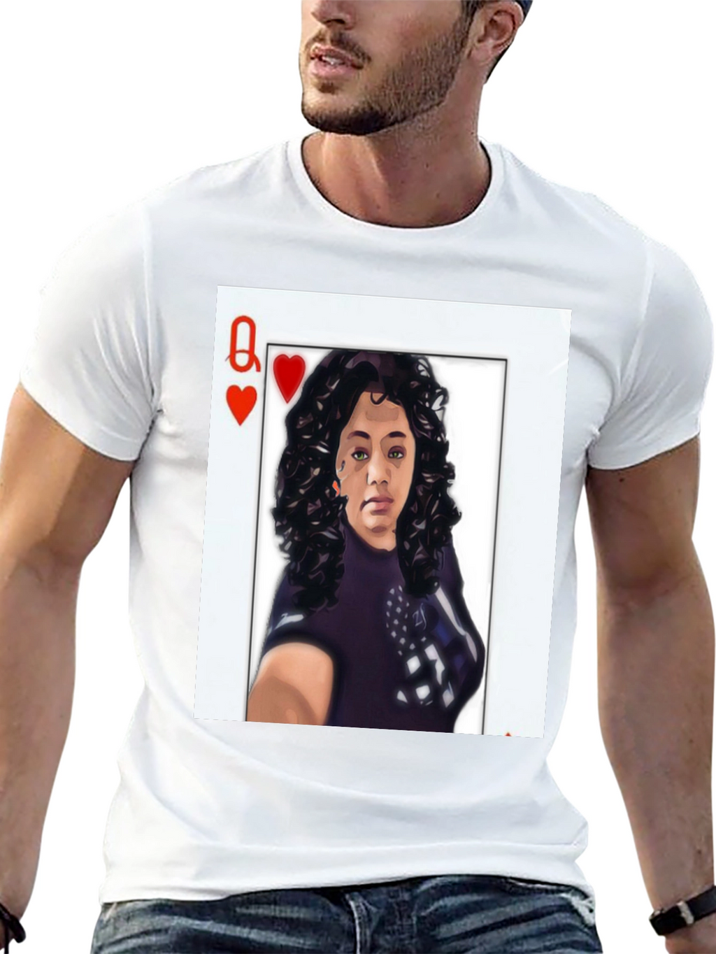 Queen of Hearts Graphic Tee - Black