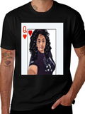 Queen of Hearts Graphic Tee - Black