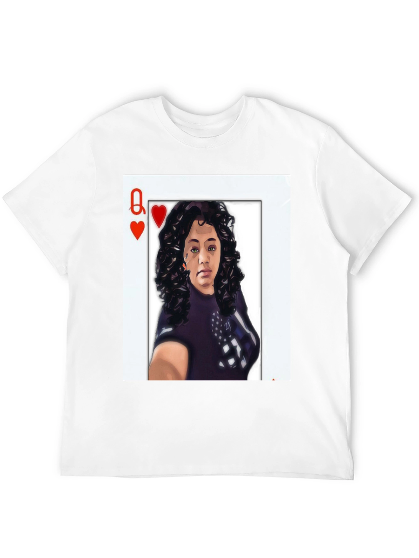 Queen of Hearts Graphic Tee - Black