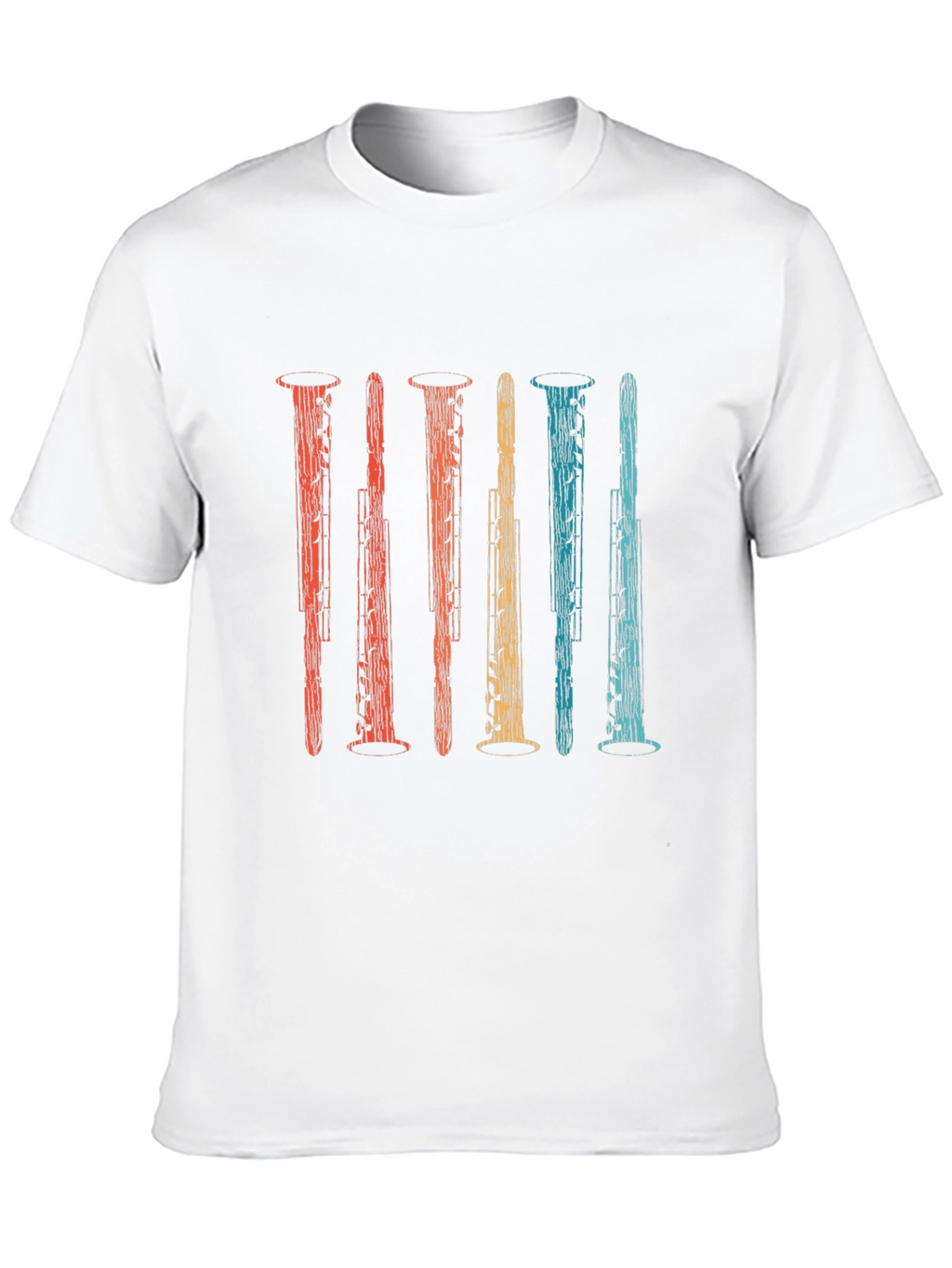 Retro Oboe Instrument Graphic T-Shirt