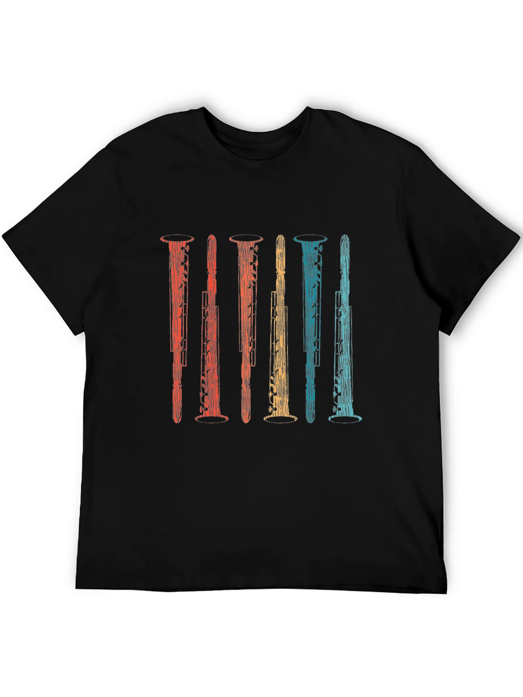 Retro Oboe Instrument Graphic T-Shirt