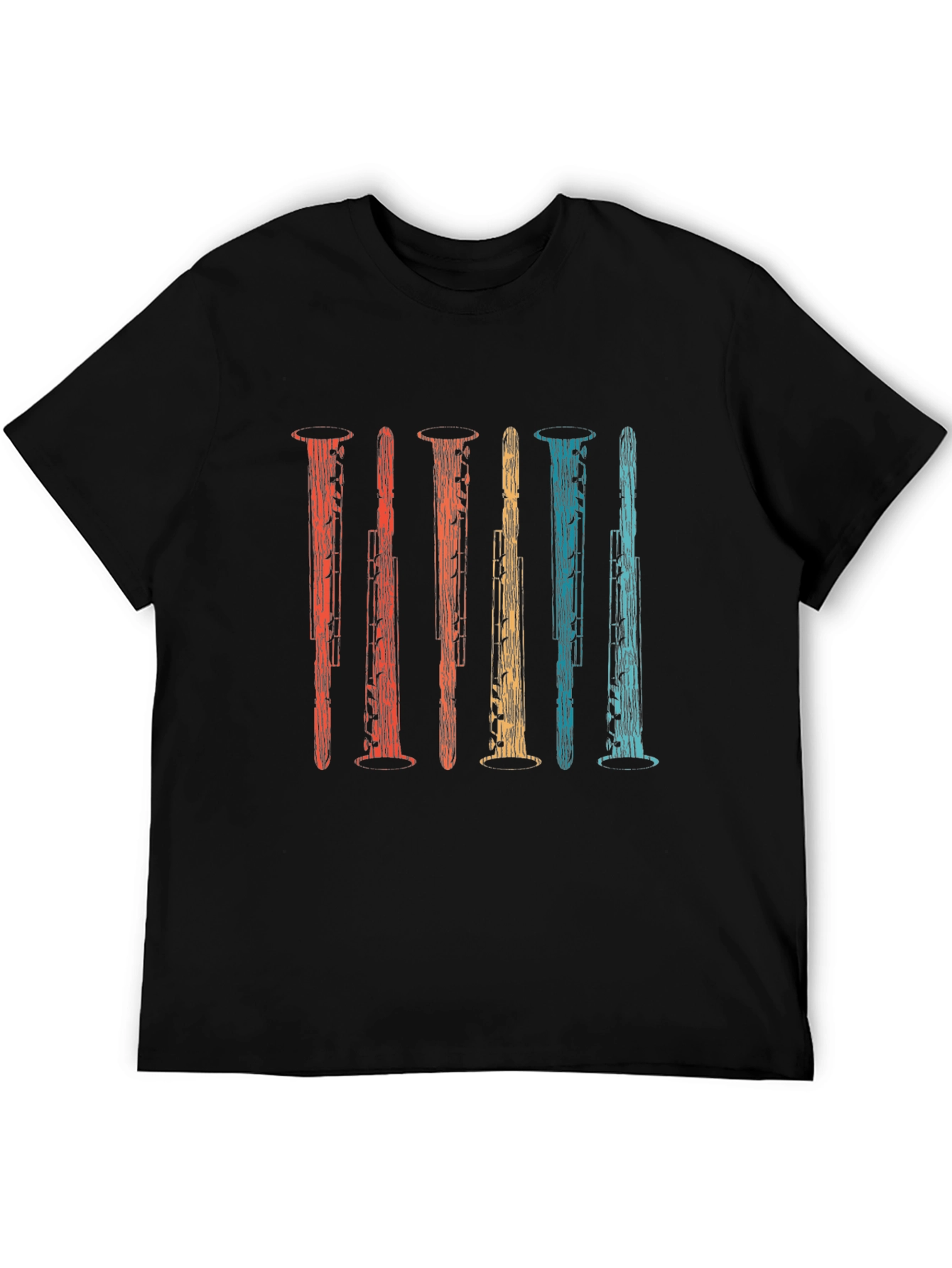 Retro Oboe Instrument Graphic T-Shirt