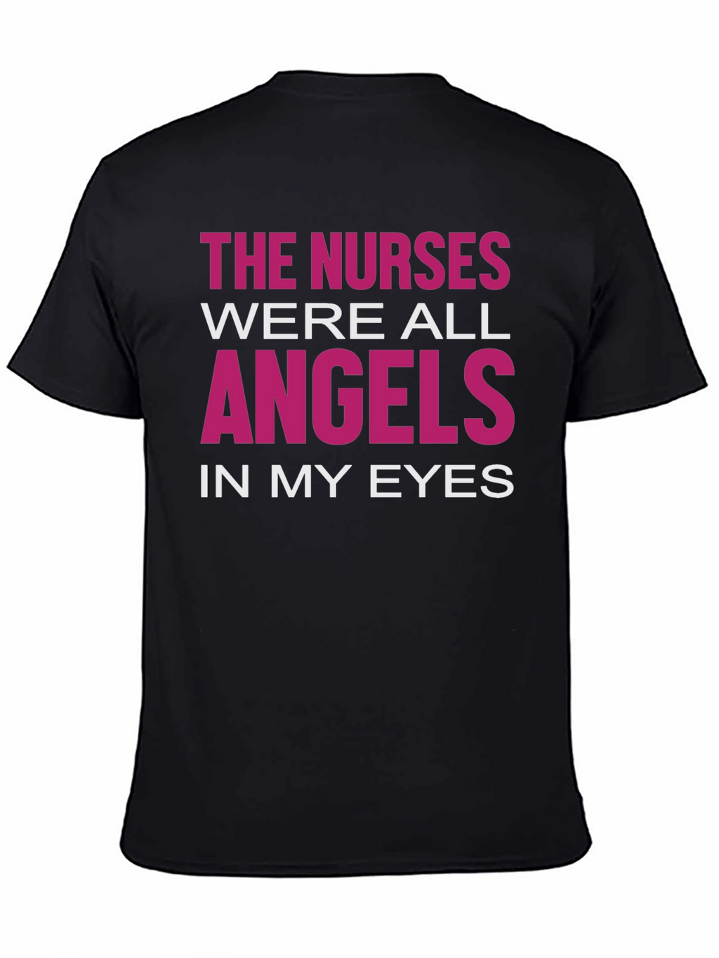 Nurses Were Angels Graphic T-Shirt - Black