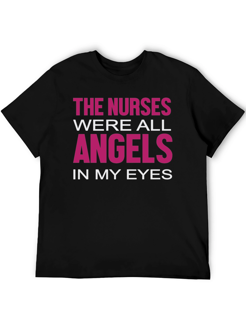 Nurses Were Angels Graphic T-Shirt - Black