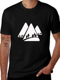 Mountain Peaks & Trees Graphic Tee - Black