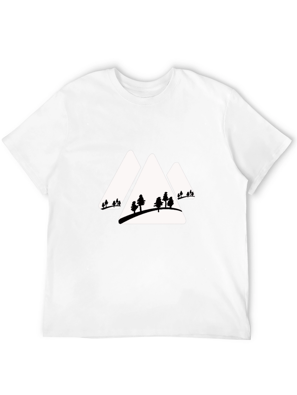 Mountain Peaks & Trees Graphic Tee - Black