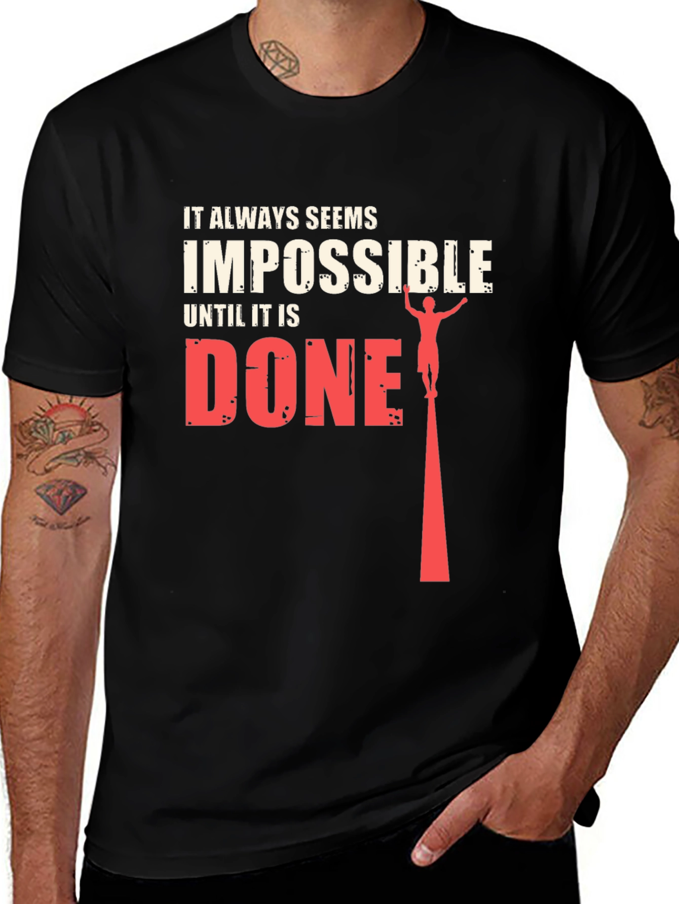 Impossible Until Done Graphic Tee - Black