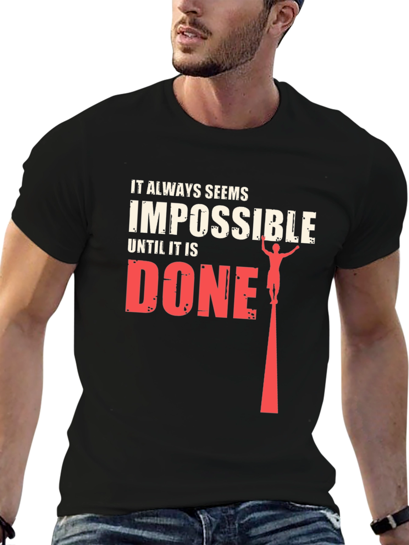 Impossible Until Done Graphic Tee - Black
