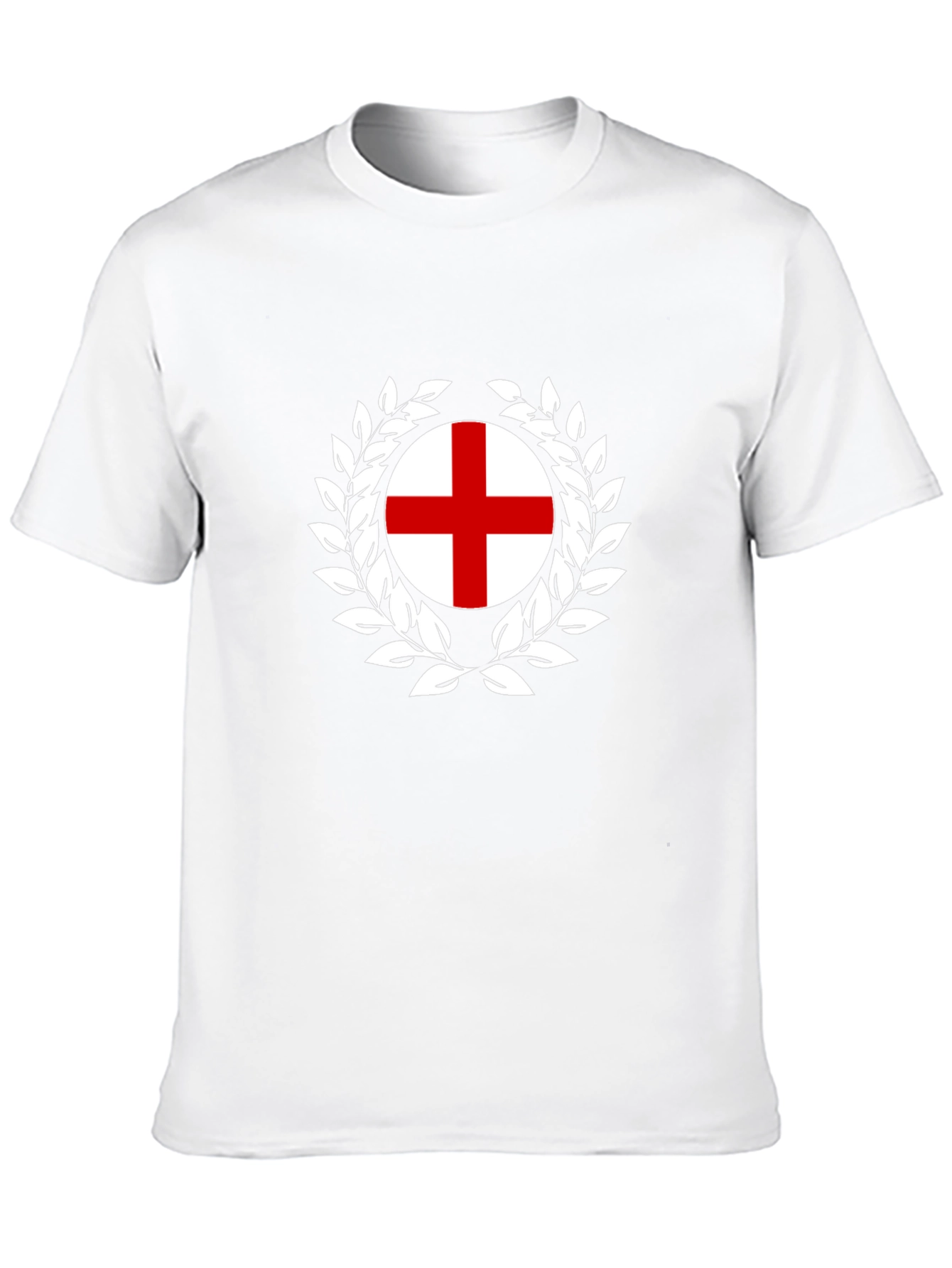 England Flag T-Shirt - Wreath Design