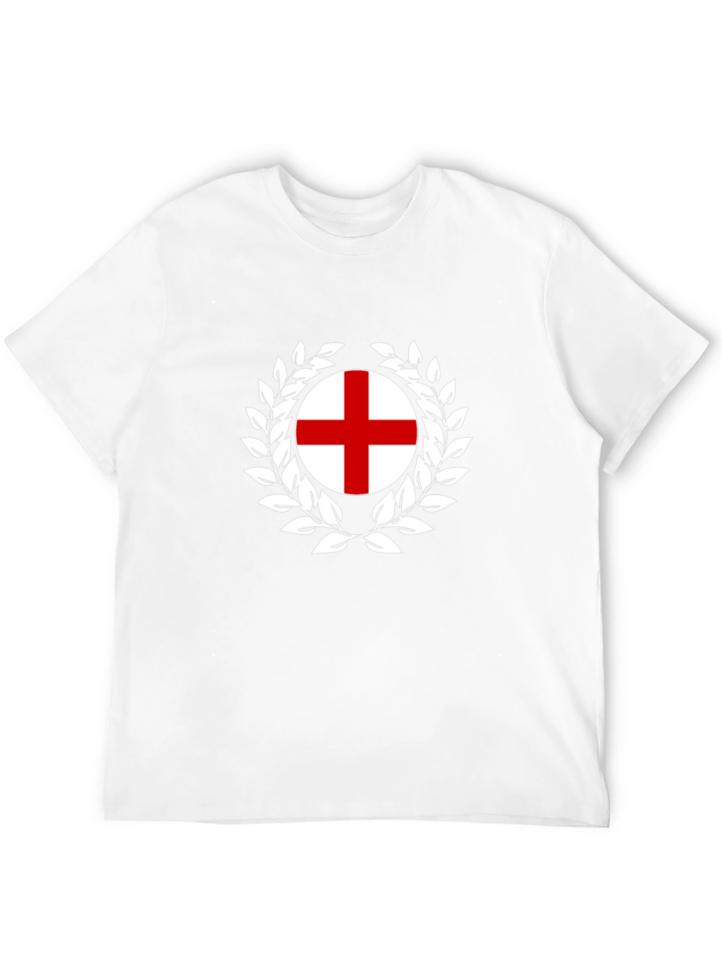 England Flag T-Shirt - Wreath Design