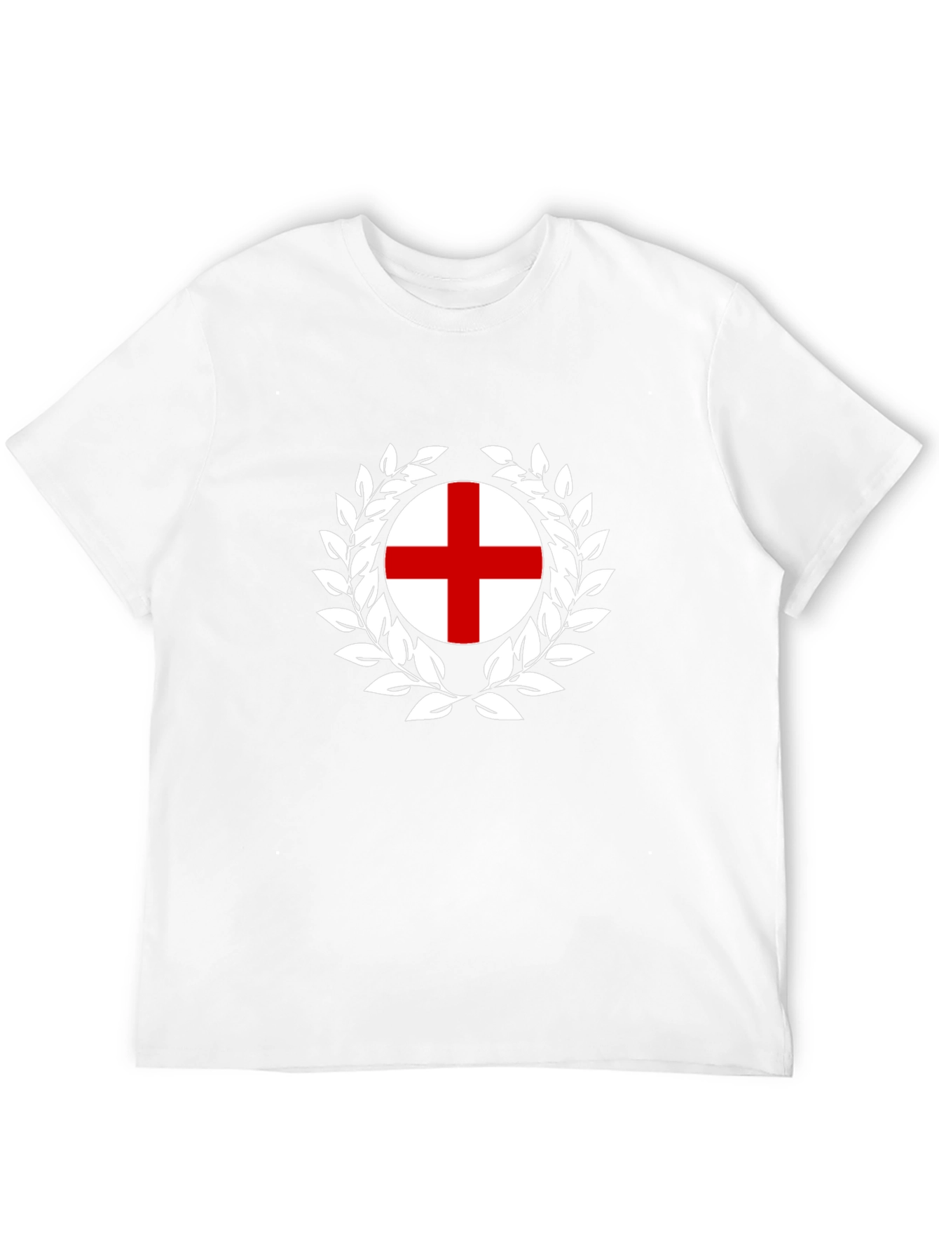 England Flag T-Shirt - Wreath Design