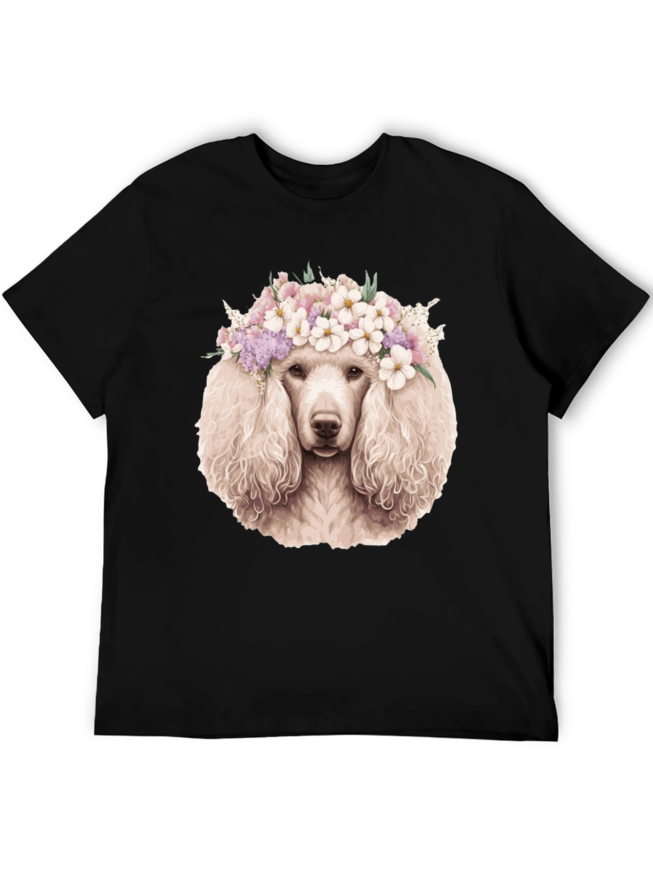 Poodle Flower Crown Graphic Tee