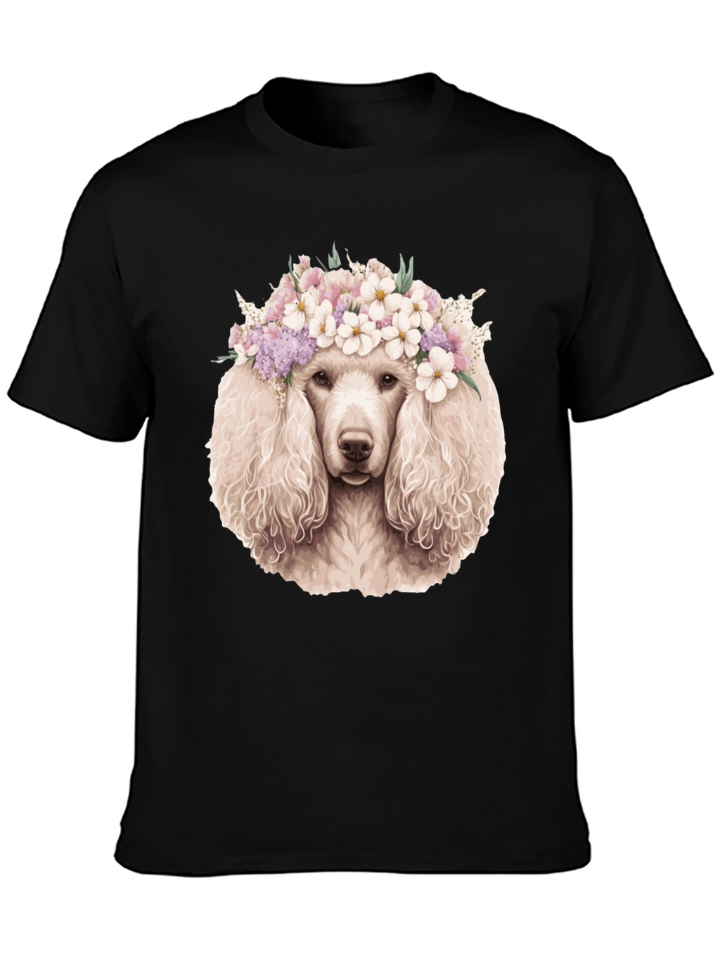 Poodle Flower Crown Graphic Tee