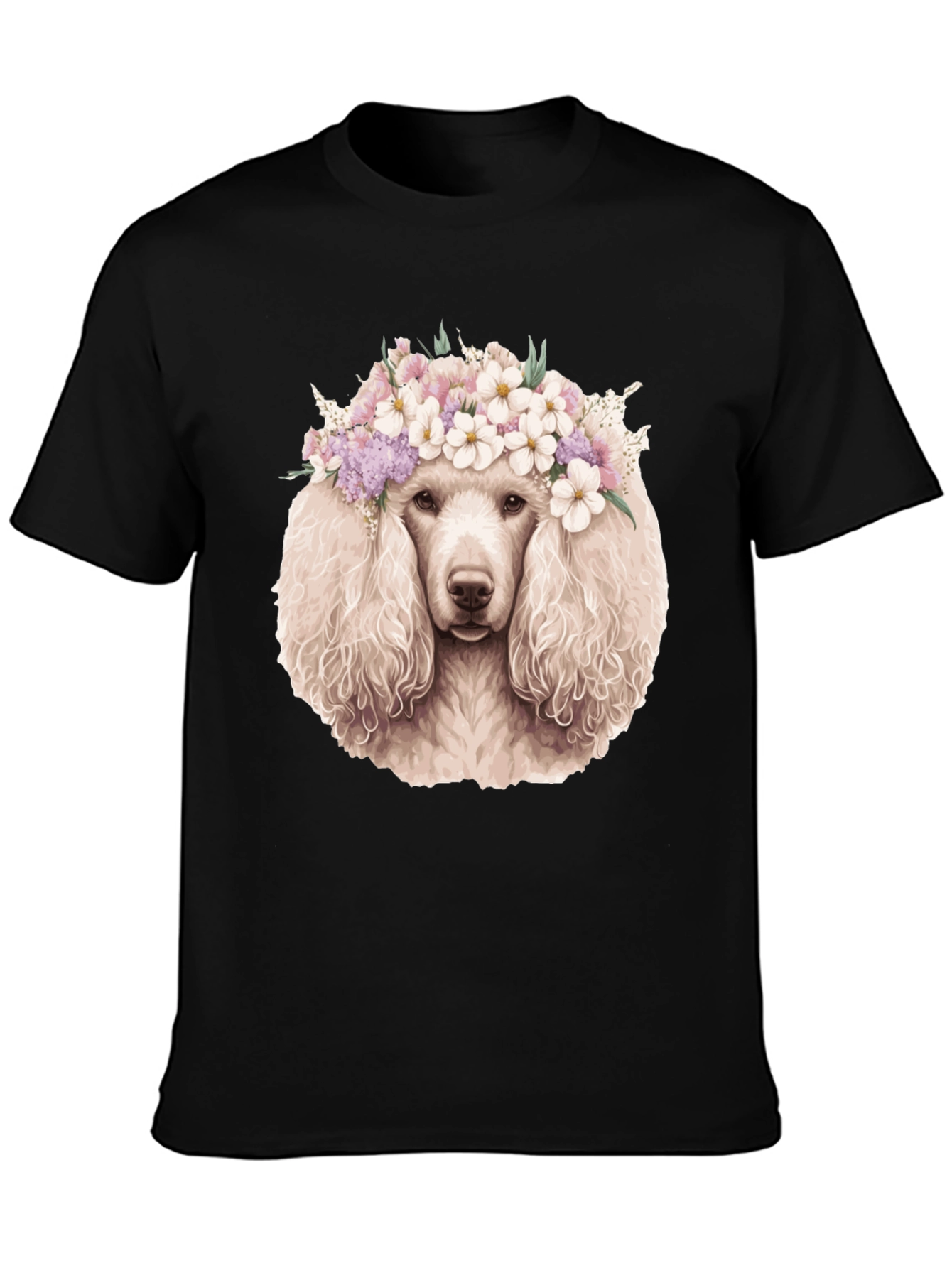 Poodle Flower Crown Graphic Tee