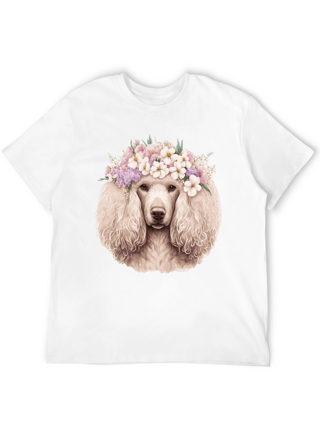 Poodle Flower Crown Graphic Tee