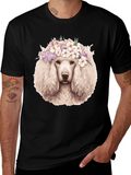Poodle Flower Crown Graphic Tee