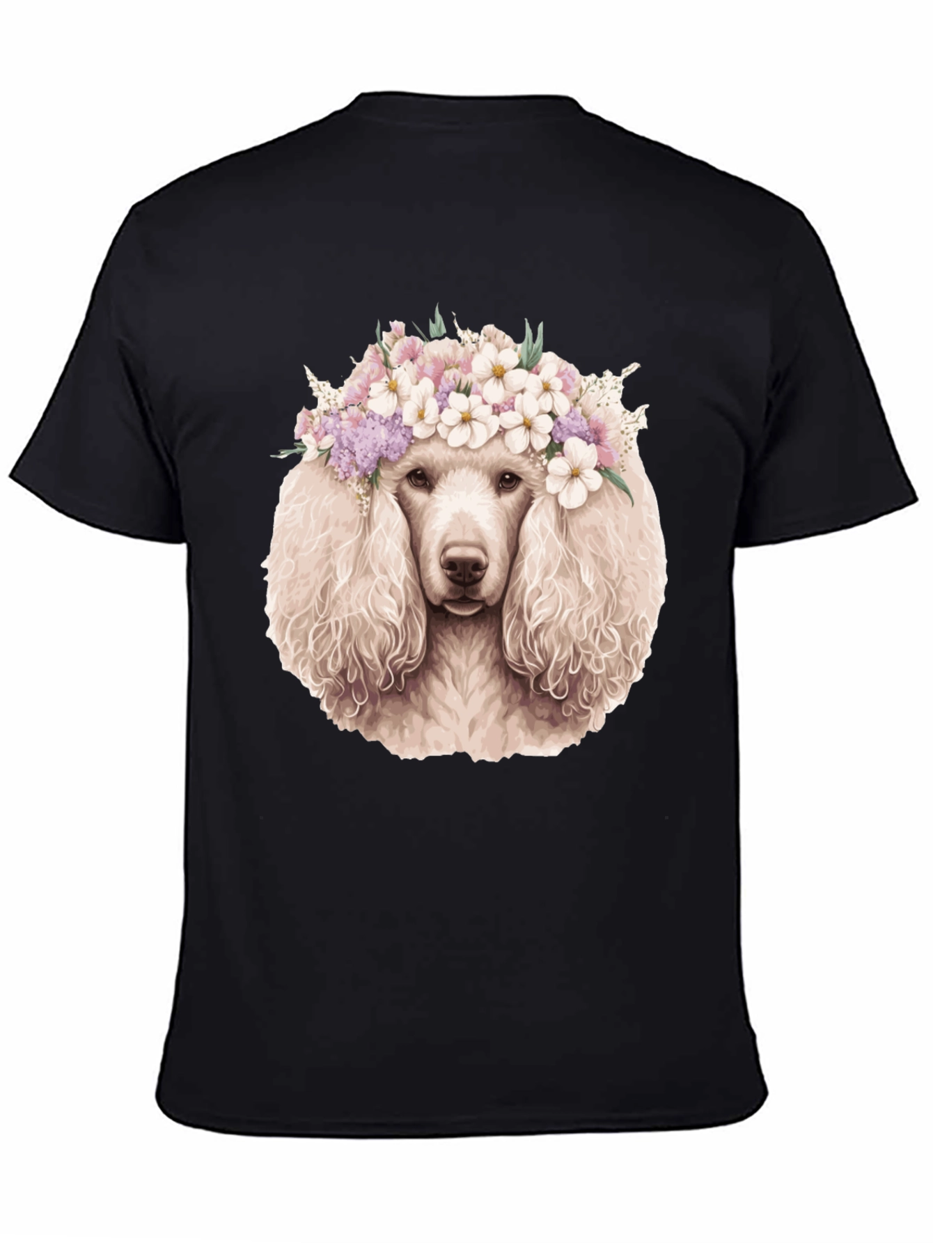 Poodle Flower Crown Graphic Tee