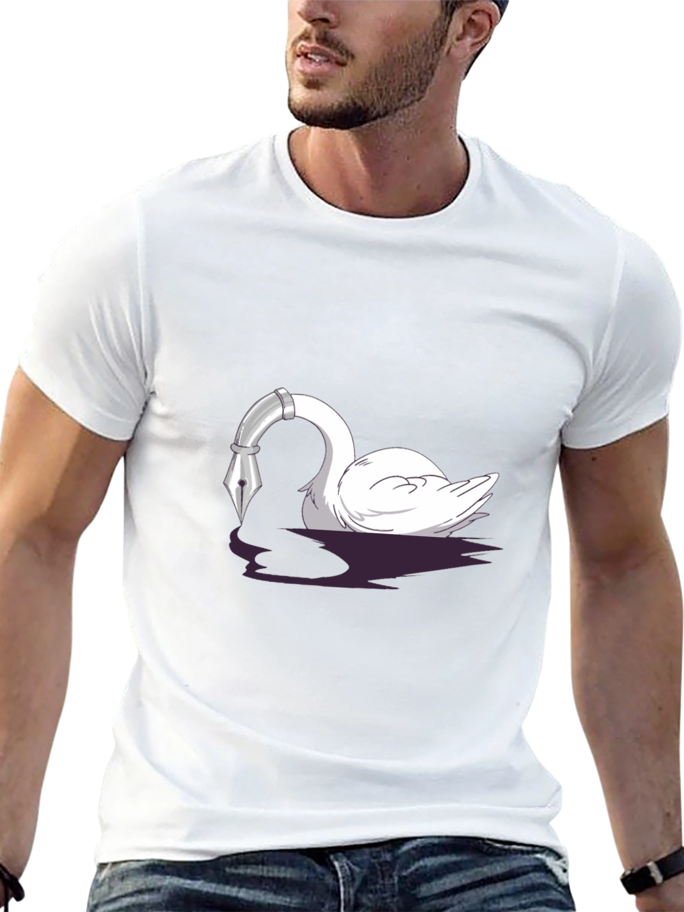 Swan Pen T-Shirt - Artistic Writers Tee