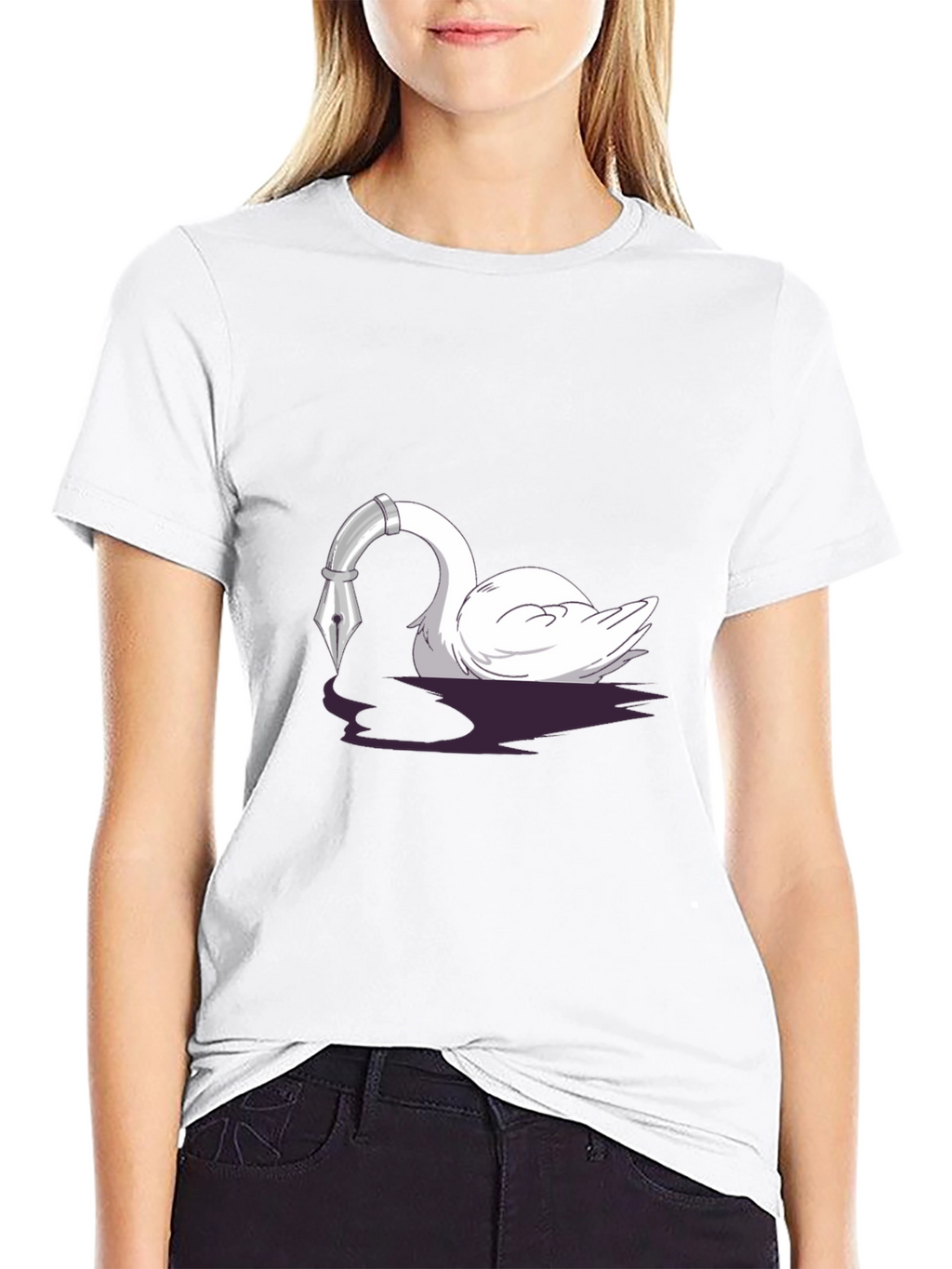 Swan Pen T-Shirt - Artistic Writers Tee