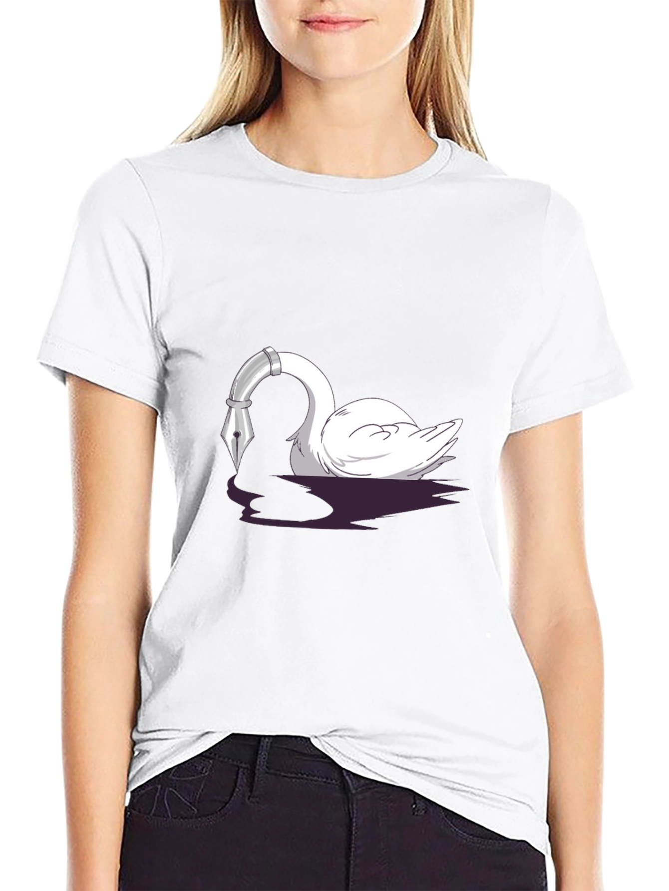 Swan Pen T-Shirt - Artistic Writers Tee