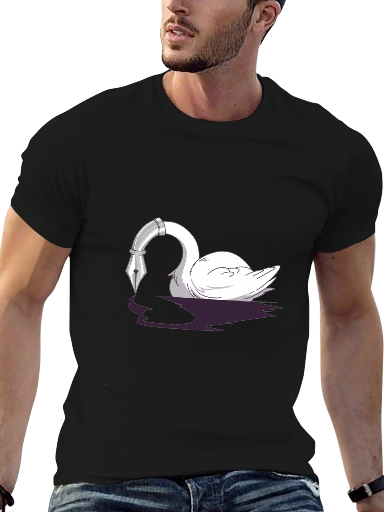Swan Pen T-Shirt - Artistic Writers Tee