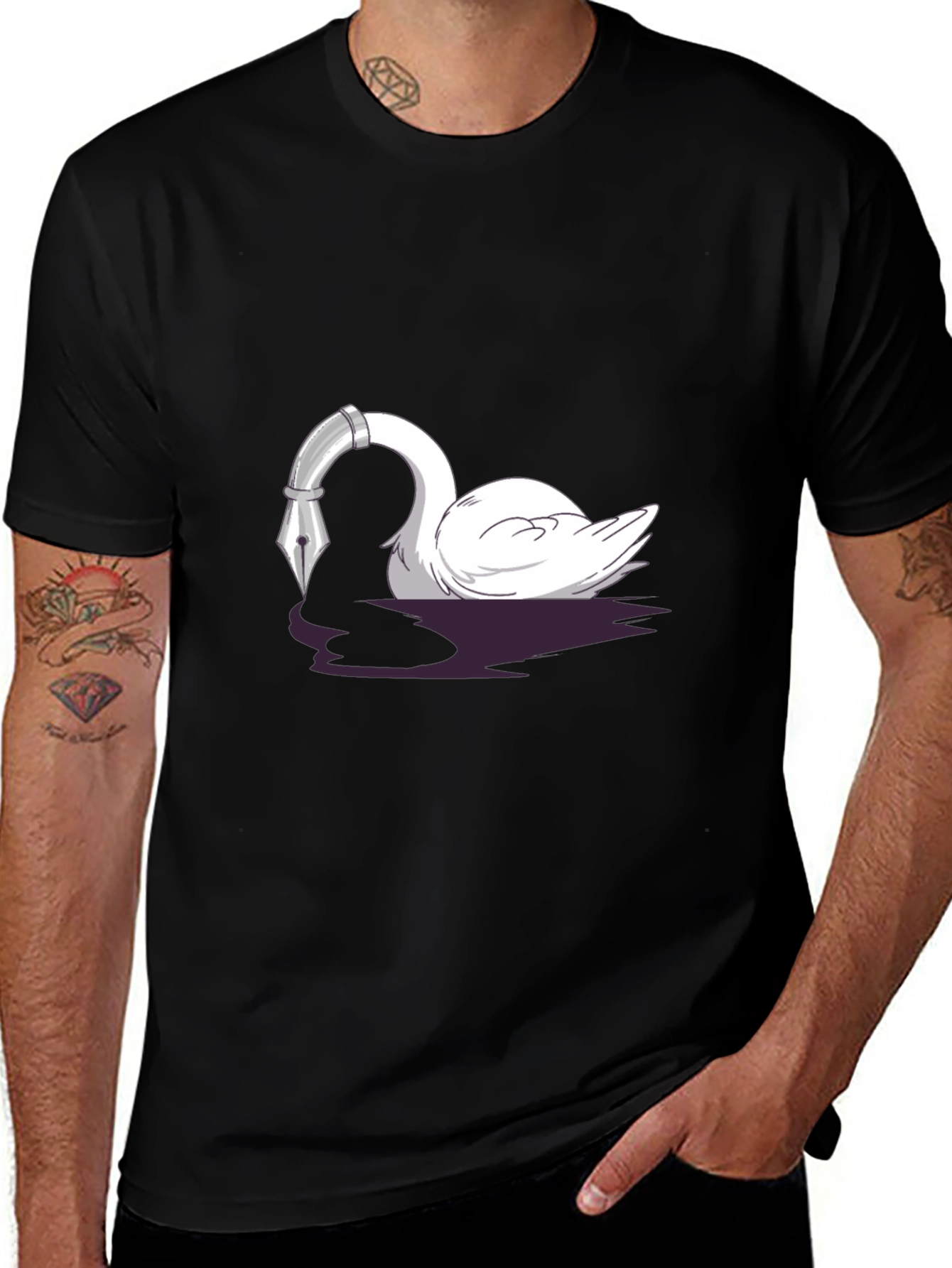 Swan Pen T-Shirt - Artistic Writers Tee
